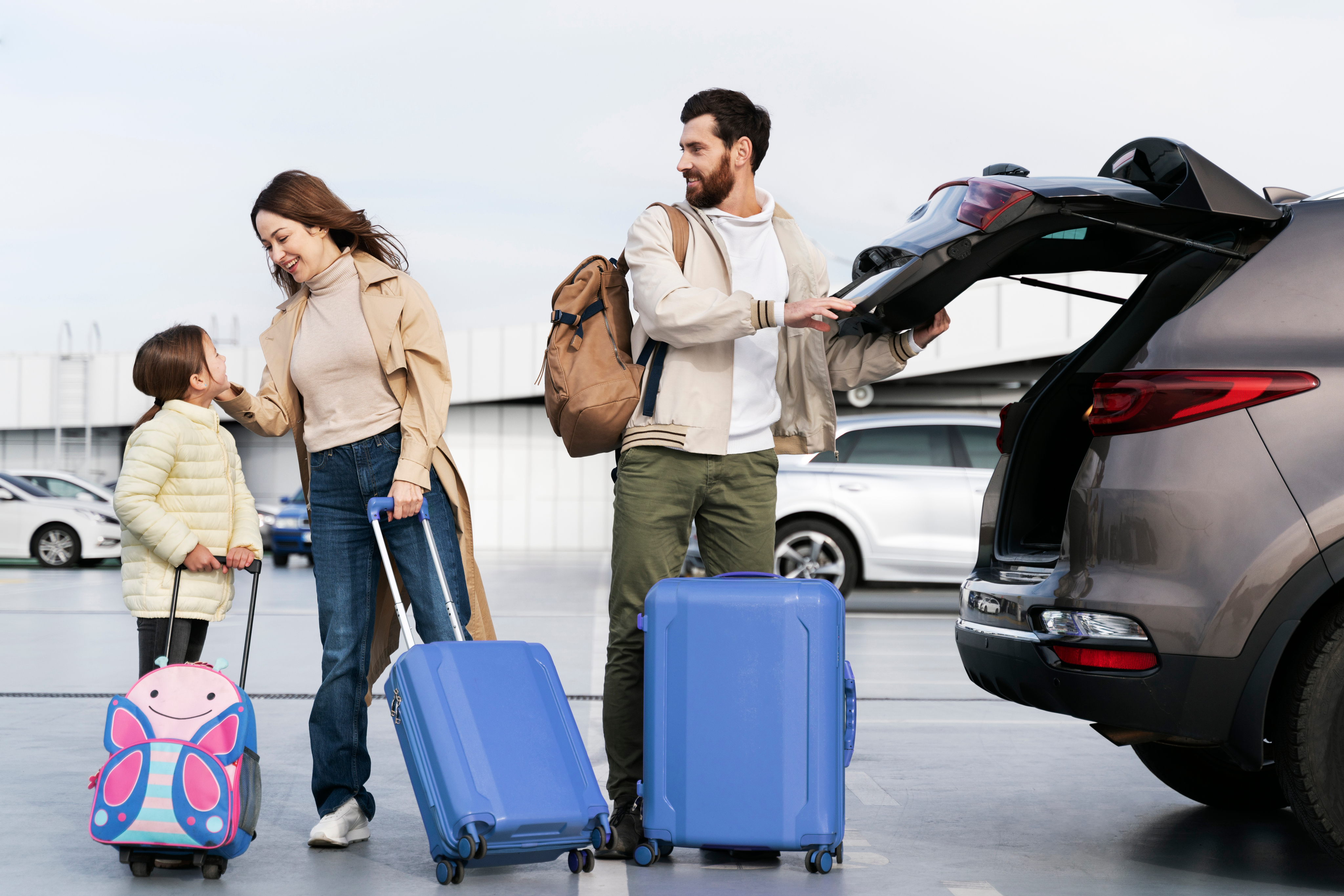 People using parking service